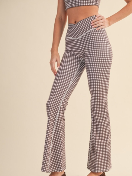 faith in gingham flare legging